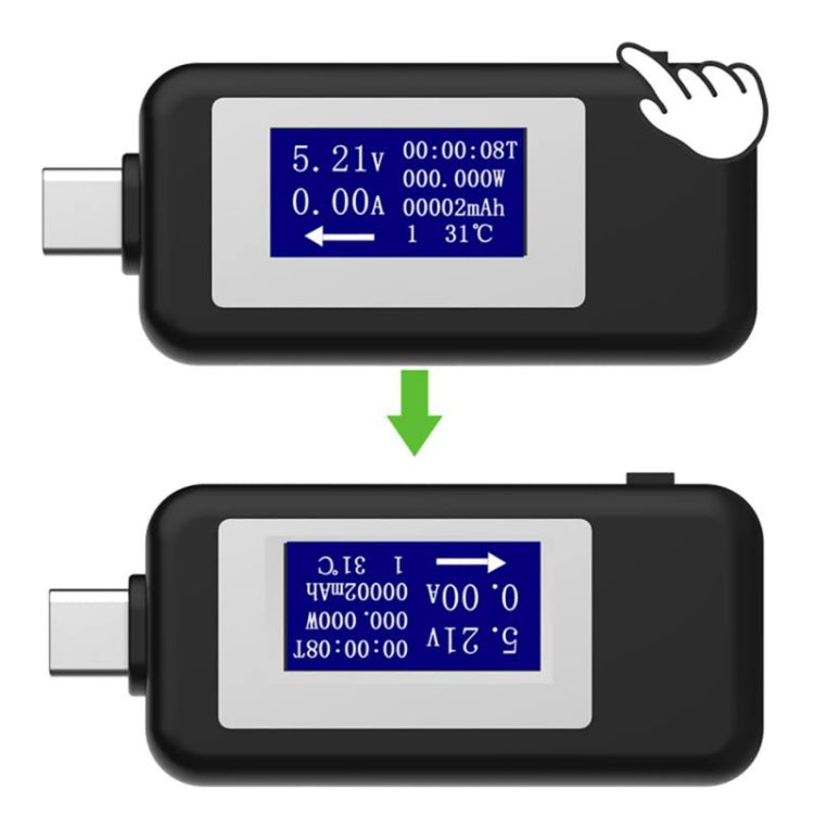 KEWEISI Tester multifunzione tipo C / USB-C Rilevatore di carica Voltmetro digitale Amperometro Misuratori di tensione