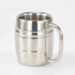 Tazze da birra in acciaio inossidabile Tazze da campeggio all'aperto Tazza da tè occidentale Tazza da caffè portatile isolata Bicchieri da acqua con manico, Outdoor Beer Cup
