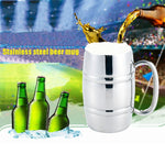 Tazze da birra in acciaio inossidabile Tazze da campeggio all'aperto Tazza da tè occidentale Tazza da caffè portatile isolata Bicchieri da acqua con manico, Outdoor Beer Cup