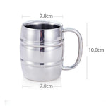 Tazze da birra in acciaio inossidabile Tazze da campeggio all'aperto Tazza da tè occidentale Tazza da caffè portatile isolata Bicchieri da acqua con manico, Outdoor Beer Cup