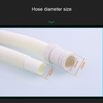 Tubo di prolunga per scarico acqua in plastica da 2 pezzi, diametro 18 mm, con morsetto per lavatrice semiautomatica/condizionatore d'aria, 1m Length, 2m  Length, 3m  Length, 4m  Length, 5m  Length