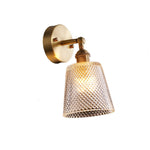 Lampada da parete in cristallo per camera da letto in rame, All Copper Single Head