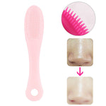 10 pezzi spazzola per punti neri strumento per la rimozione dell'estrattore per la pulizia del viso spazzola per massaggio con le dita in silicone strumento per la pulizia esfoliante del viso