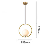 Lampadario da ristorante Testa singola Personalità creativa Lampada semplice e moderna in rame, without Light Source  Round A1, with 5W Warm Light  Round A1, with 5W White Light  Round A1, with 5W Neutral Light  Round A1                                ...