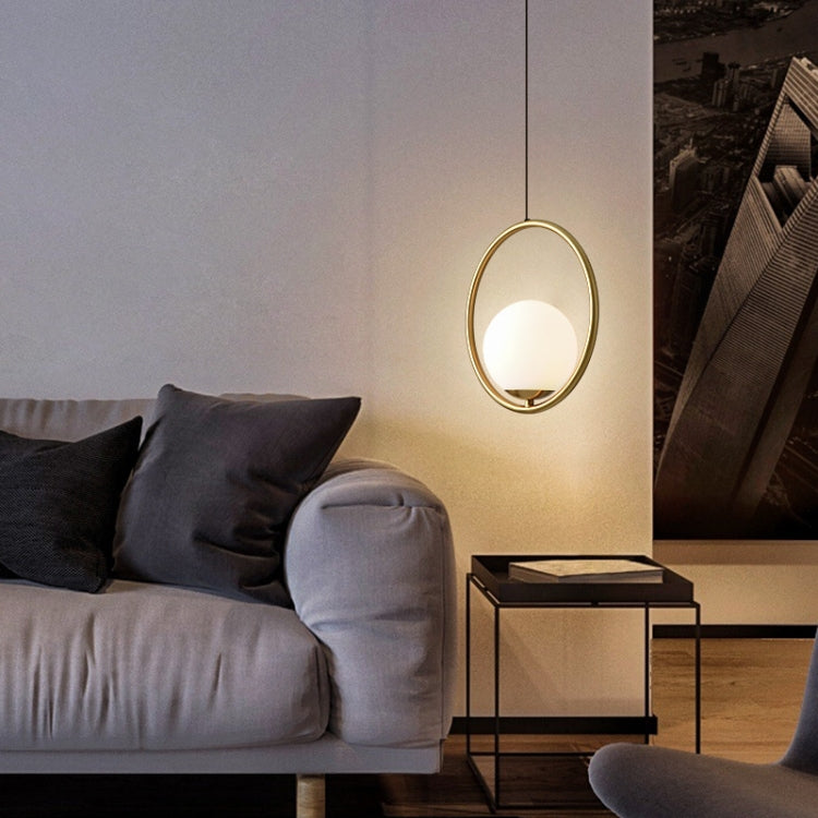 Lampadario da ristorante Testa singola Personalità creativa Lampada semplice e moderna in rame, without Light Source  Round A1, with 5W Warm Light  Round A1, with 5W White Light  Round A1, with 5W Neutral Light  Round A1                                ...