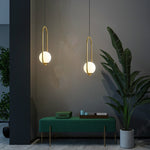 Lampadario da ristorante Testa singola Personalità creativa Lampada semplice e moderna in rame, without Light Source  Round A1, with 5W Warm Light  Round A1, with 5W White Light  Round A1, with 5W Neutral Light  Round A1                                ...
