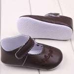 Scarpe da culla principessa in pelle PU per primi camminatori per bambina, 11cm, 12cm, 13cm