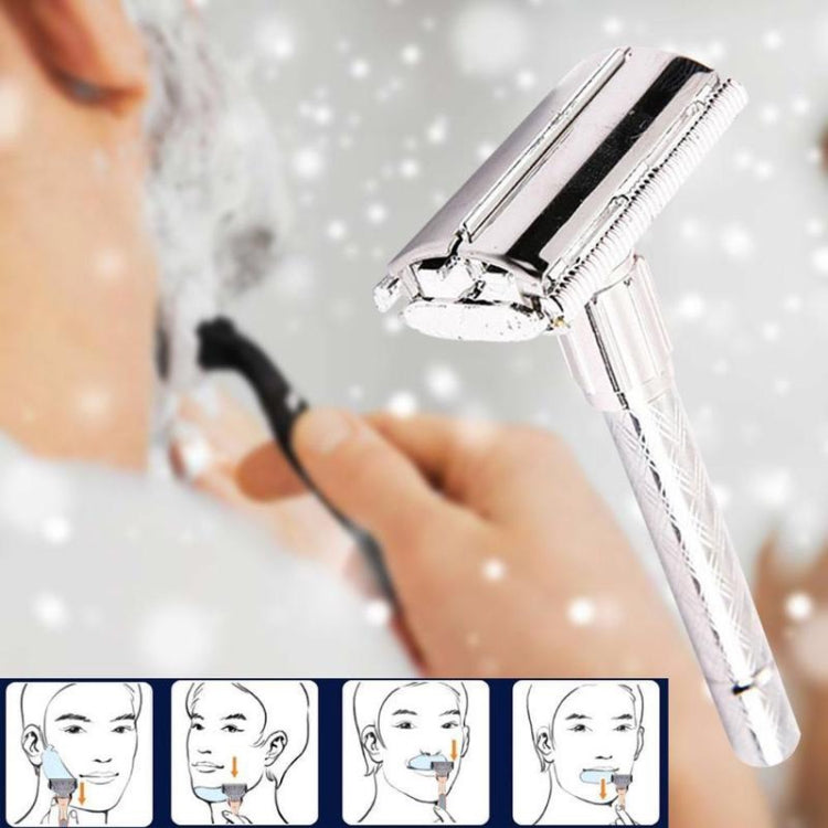 Rasoio da uomo classico in acciaio inox regolabile
