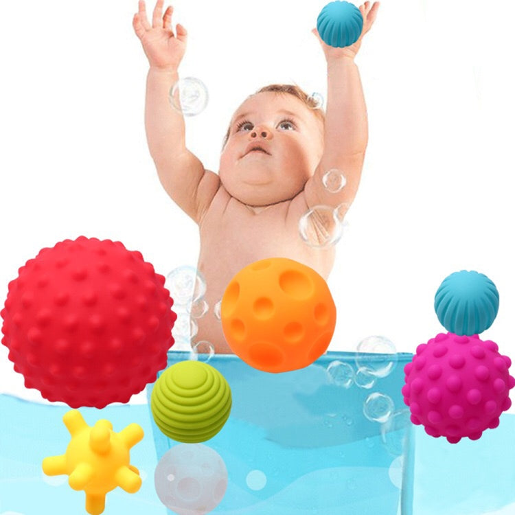 6 in 1 vasca da bagno per bambini, palla morbida, giocattoli educativi in gomma, Bath Soft Ball