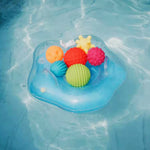 6 in 1 vasca da bagno per bambini, palla morbida, giocattoli educativi in gomma, Bath Soft Ball