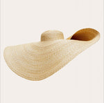 Cappello parasole da spiaggia oversize con tessitura in paglia, adatto per circonferenza della testa: 58-62 cm