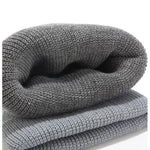 Berretto invernale lavorato a maglia corto in tinta unita per uomo/donna, M（56-58cm）
