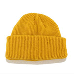 Berretto invernale lavorato a maglia corto in tinta unita per uomo/donna, M（56-58cm）