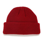 Berretto invernale lavorato a maglia corto in tinta unita per uomo/donna, M（56-58cm）