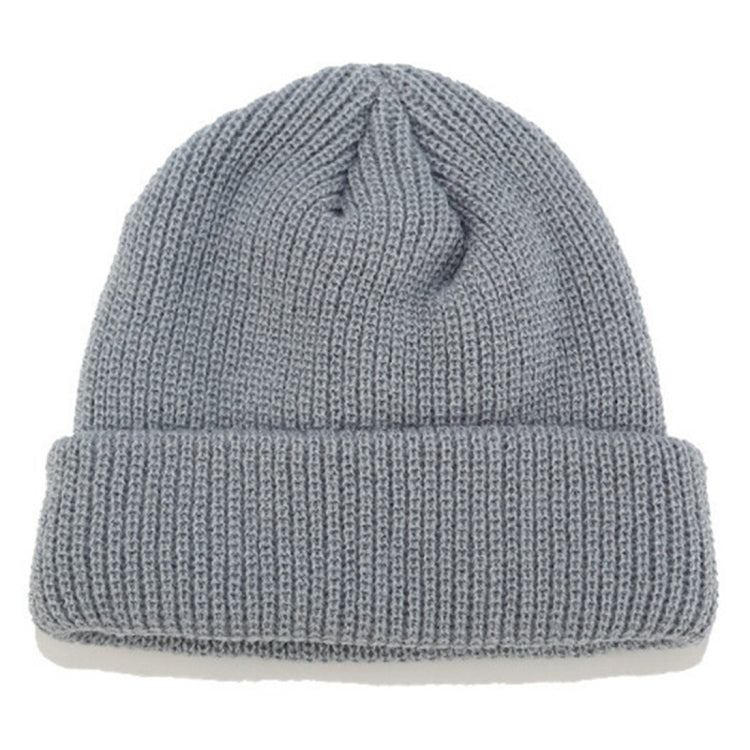 Berretto invernale lavorato a maglia corto in tinta unita per uomo/donna, M（56-58cm）