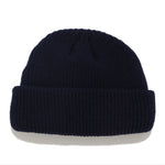 Berretto invernale lavorato a maglia corto in tinta unita per uomo/donna, M（56-58cm）