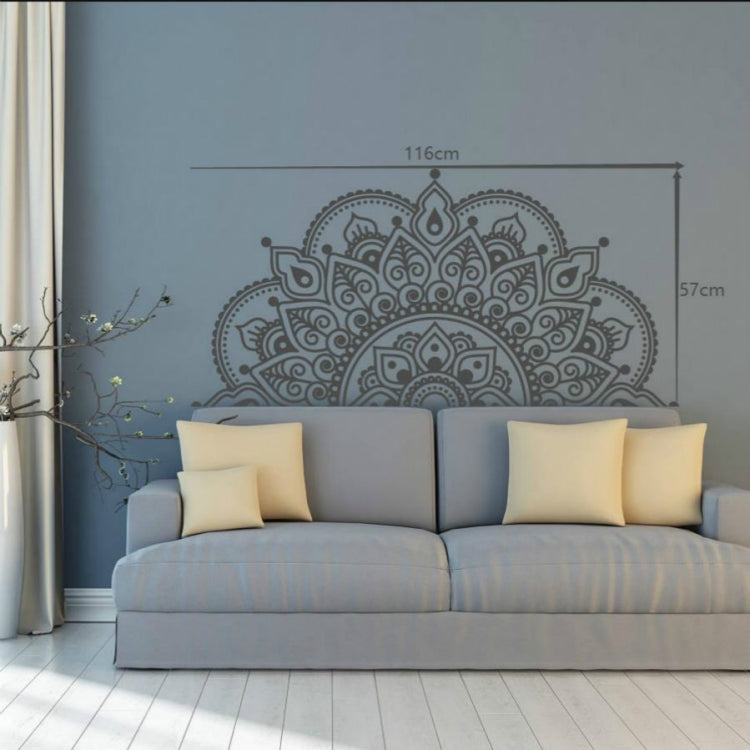 2 pezzi di mandala fiore in PVC rimovibile personalità adesivo da parete soggiorno camera da letto divano sfondo muro