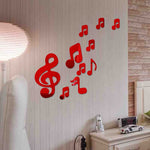 Note musicali 3D Specchi acrilici Adesivo da parete Decorazioni per la casa Soggiorno Decorazione da parete Arte Adesivi murali fai da te