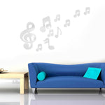 Note musicali 3D Specchi acrilici Adesivo da parete Decorazioni per la casa Soggiorno Decorazione da parete Arte Adesivi murali fai da te
