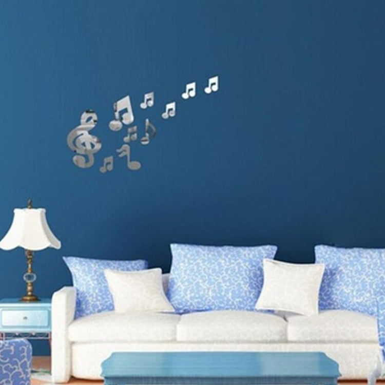 Note musicali 3D Specchi acrilici Adesivo da parete Decorazioni per la casa Soggiorno Decorazione da parete Arte Adesivi murali fai da te