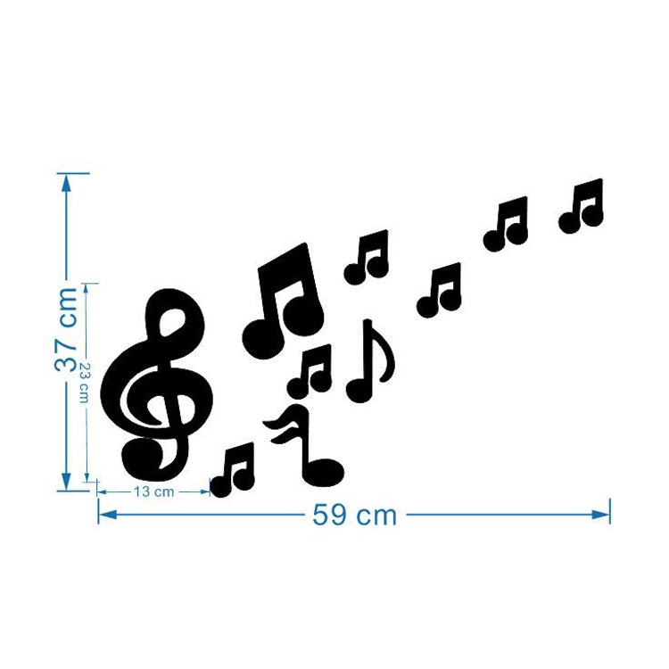 Note musicali 3D Specchi acrilici Adesivo da parete Decorazioni per la casa Soggiorno Decorazione da parete Arte Adesivi murali fai da te