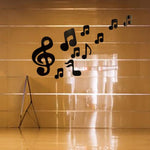 Note musicali 3D Specchi acrilici Adesivo da parete Decorazioni per la casa Soggiorno Decorazione da parete Arte Adesivi murali fai da te