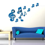 Note musicali 3D Specchi acrilici Adesivo da parete Decorazioni per la casa Soggiorno Decorazione da parete Arte Adesivi murali fai da te
