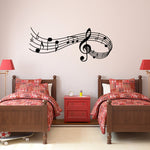 Note sonore musicali Adesivo da parete Camera da letto Decorazione dell'aula musicale Adesivo musicale rimovibile, S 22cmx57cm, M 39cmx100cm, L 57.5cmx150cm