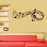 Note sonore musicali Adesivo da parete Camera da letto Decorazione dell'aula musicale Adesivo musicale rimovibile, S 22cmx57cm, M 39cmx100cm, L 57.5cmx150cm