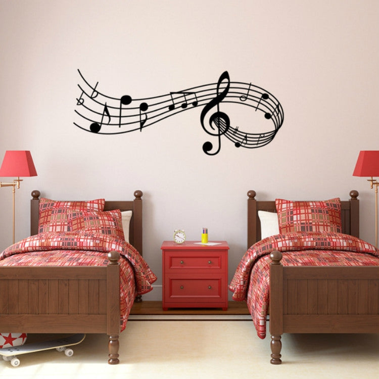 Note sonore musicali Adesivo da parete Camera da letto Decorazione dell'aula musicale Adesivo musicale rimovibile, S 22cmx57cm, M 39cmx100cm, L 57.5cmx150cm