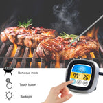 Termometro per barbecue da campo con display digitale per alimenti da cucina da 2 pezzi, Black with Silver Frame, Gray with White Box