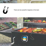 Termometro per barbecue da campo con display digitale per alimenti da cucina da 2 pezzi, Black with Silver Frame, Gray with White Box