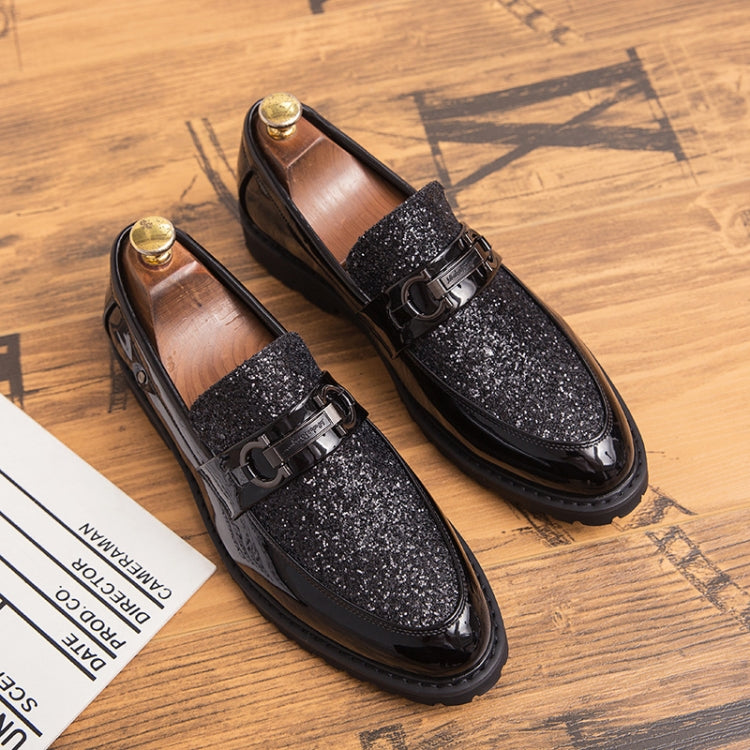 Scarpe da uomo in pelle da lavoro formali a punta con fondo spesso moda uomo, 46
