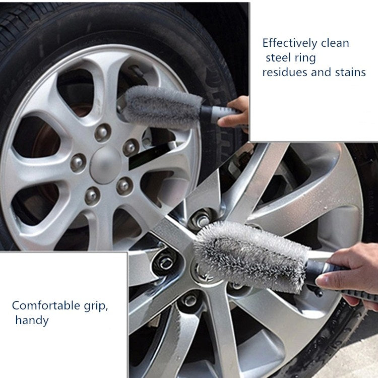 Strumento per la pulizia delle ruote dell'auto, spazzola per la pulizia degli spazi, prodotti per la pulizia a doppio uso dell'auto domestica, Car Wheel Brush