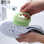 2 spazzole multifunzionali per la pulizia del bagno, per lavare le scarpe, per capelli morbidi e morbidi