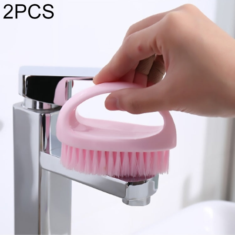 2 spazzole multifunzionali per la pulizia del bagno, per lavare le scarpe, per capelli morbidi e morbidi