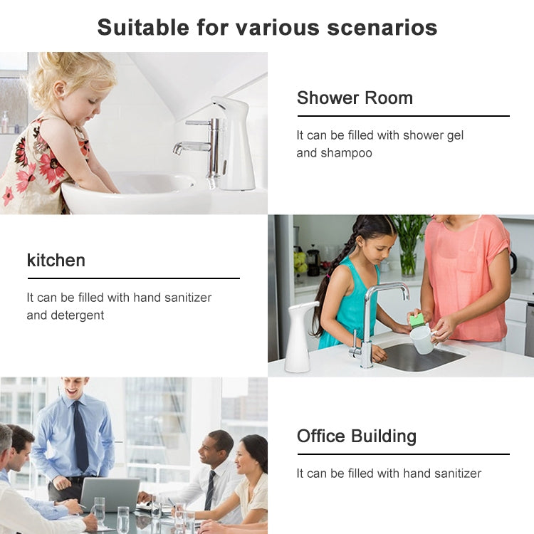 Dispenser di sapone a induzione per cucina e bagno domestico, 2 PCS Soap Dispenser