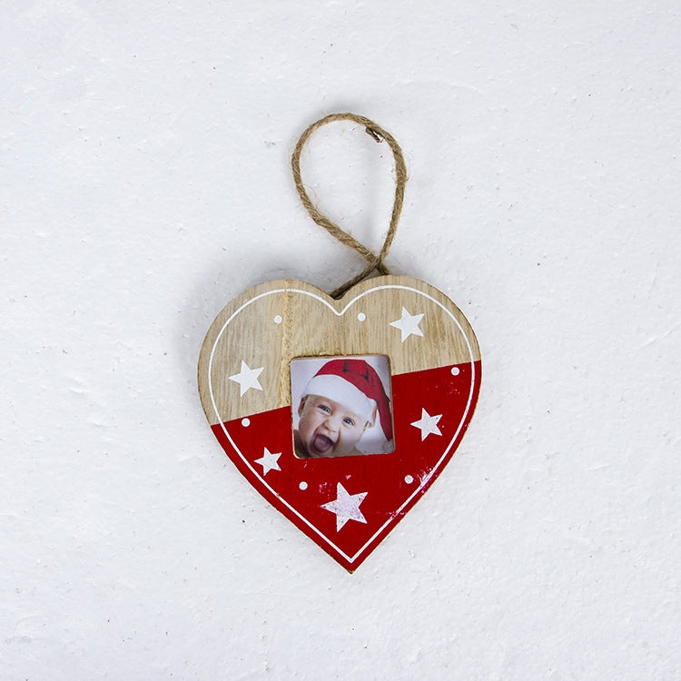 2 pezzi di cornice per foto di Natale. Ciondolo creativo per cornice per foto di Natale. Ciondolo decorativo per albero di Natale, Pentagram, Christmas Tree, Love