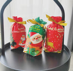 Borsa regalo natalizia da 100 pezzi, confezione di biscotti con coulisse, borsa per biscotti natalizi, Drawstring Bundle Cookie Bag