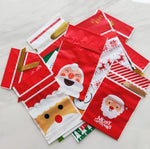 Borsa regalo natalizia da 100 pezzi, confezione di biscotti con coulisse, borsa per biscotti natalizi, Drawstring Bundle Cookie Bag