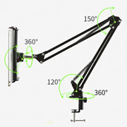 Staffa a clip universale per tablet girevole 360°
