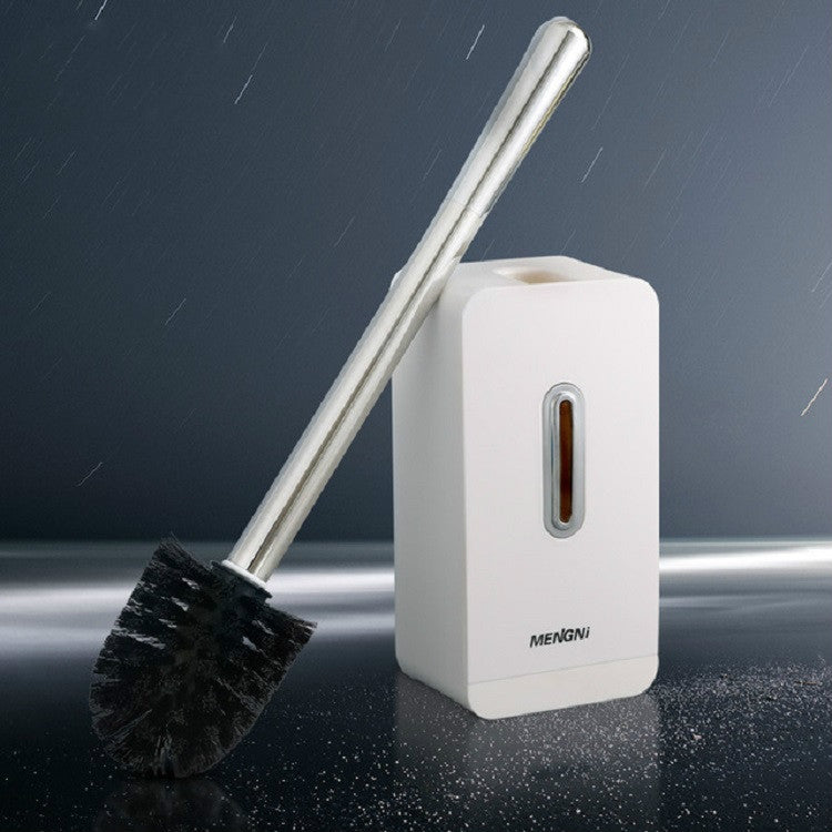 MENGNI Kit di pulizia per bagno con scatola porta scopino per WC con manico lungo con aspirazione