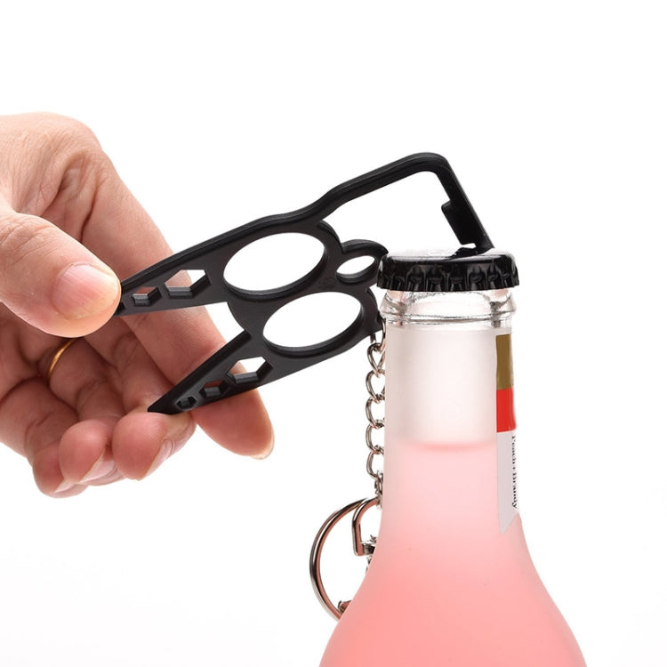 La fibbia multifunzionale per autodifesa esterna a doppio dito può rompere la finestra, consegna casuale dei colori, Self-defense Double Finger Buckle