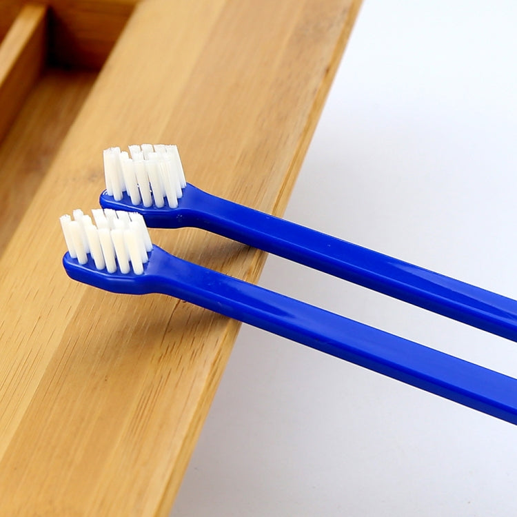 Spazzolino da denti per animali domestici per l'igiene orale degli animali domestici efficace da 20 pezzi, Blue Handle + Medium Hair