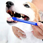 Spazzolino da denti per animali domestici per l'igiene orale degli animali domestici efficace da 20 pezzi, Blue Handle + Medium Hair