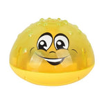 Giocattolo da bagno per bambini, giocattolo da bagno d'acqua, per bambini, con irrigatore a induzione elettrica, con luce e musica, Red, Yellow, Red with Base, Yellow with Base