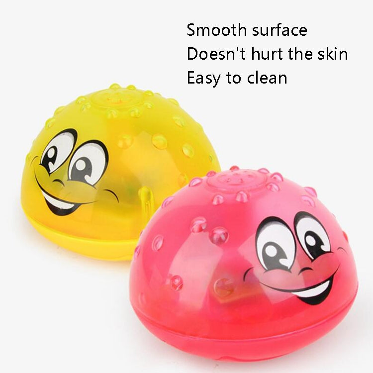 Giocattolo da bagno per bambini, giocattolo da bagno d'acqua, per bambini, con irrigatore a induzione elettrica, con luce e musica, Red, Yellow, Red with Base, Yellow with Base