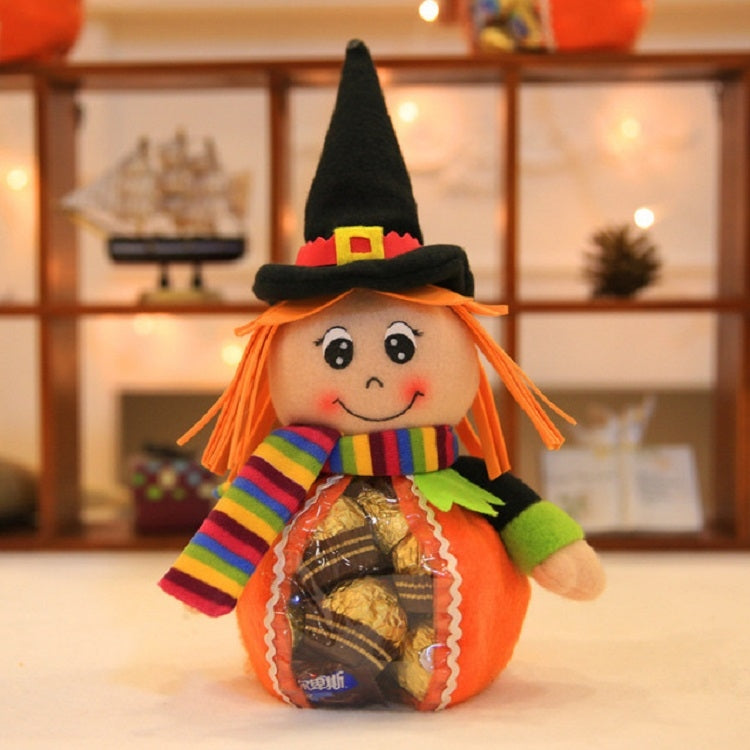Sacchetti di plastica trasparenti del fumetto sveglio di Halloween Decorazioni per feste Zaino di caramelle di Halloween, 01, 02, 03