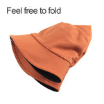 Cappello da pescatore indossabile fronte-retro in cotone tinta unita per donna, L, XL, XXL