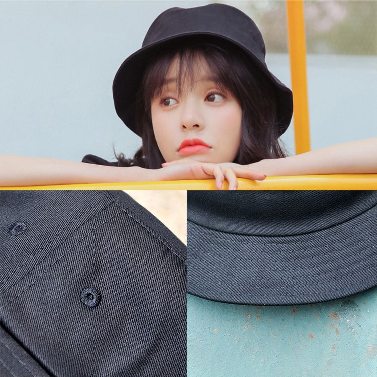Cappello da pescatore indossabile fronte-retro in cotone tinta unita per donna, L, XL, XXL